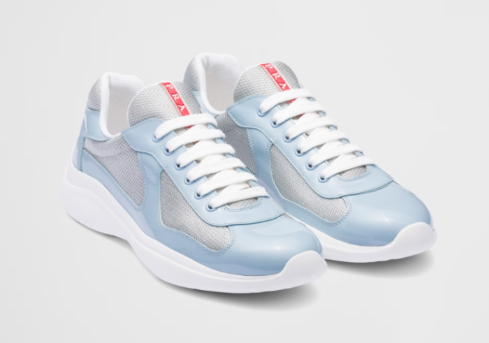 patent leather and technical fabric Pra*a america’s cup sneakers
